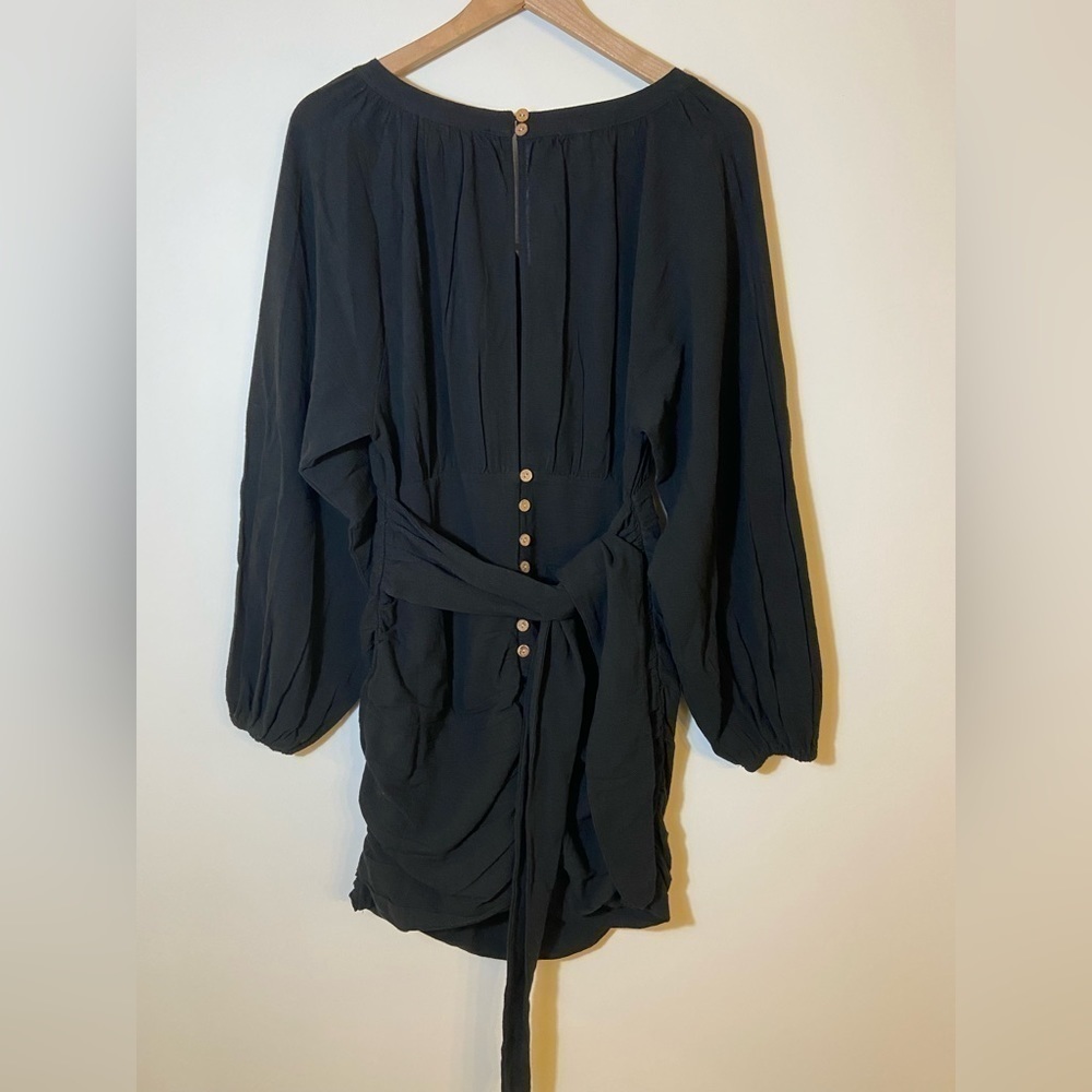 NWT FREE PEOPLE ENDLESS SUMMER Sz (S) THE ONLY ONE BLACK TIE BACK MINI DRESS - Picture 8 of 10